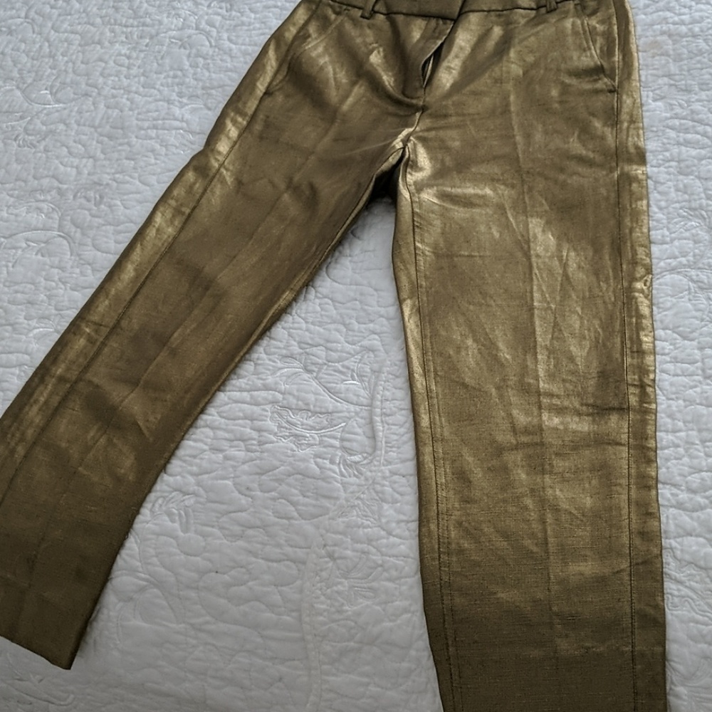 J Crew GOLD ANKLE DRESS SLACKS
